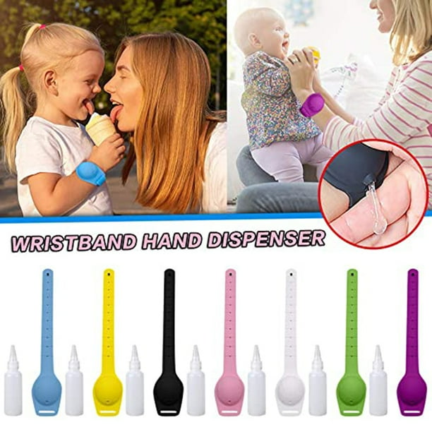 Hand Cleaning Gel Refillable Wristband Dispenser Wearable Squeezes Soap Hand Cleaning Gel Refillable Wristband Dispenser Wearable Squeezes Soap